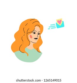 love sms. vector illustration

