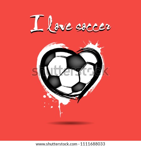 Similar – Image, Stock Photo Football field romance