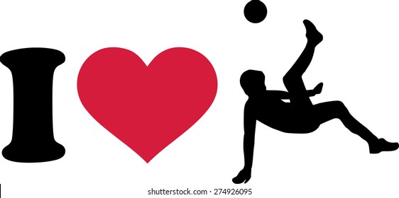 I love Soccer Player Bicycle 
