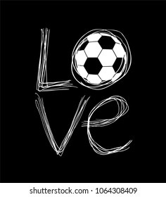 Love soccer symbol