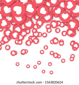 Love social media vector. Love bubbles for social networks. Vector love icon social common. Social media vector concept