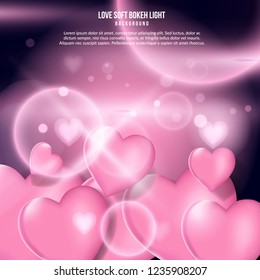 Love soft bokeh light effect illustration