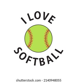I love softball illustration drawing