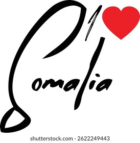 I Love Somalia Nom Country En Grunge Typographie