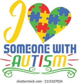 I love someone with autism  cut file for Cricut | Autism quotes 