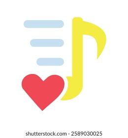 Love song color fill icon