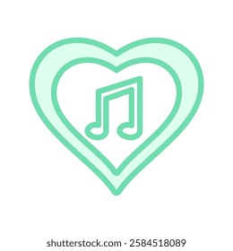 Love Song duotone line icon, vector, pixel perfect, illustrator file