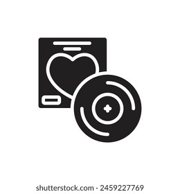 Love Song Filled Icon Vector Illustration