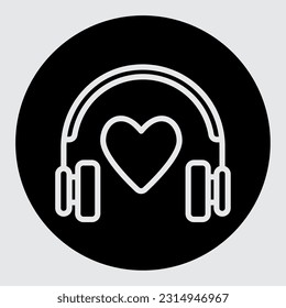 Love song icon in solid style, use for website mobile app presentation