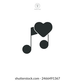 Love Song Icon symbol vector illustration isolated on white background
