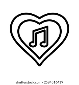 Love Song line icon, vector, pixel perfect, illustrator file