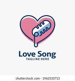 Inspiración en el diseño del logo de la canción de amor	