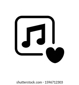 Love song vector icon. Editable symbol illustration.