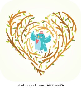 Love song. Vector illustration