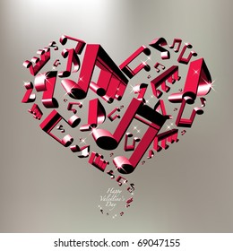 Love Song Vector Valentine's Day Card