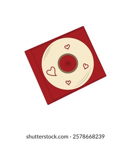 love songs. retro vintage cassette. valentine day celebration