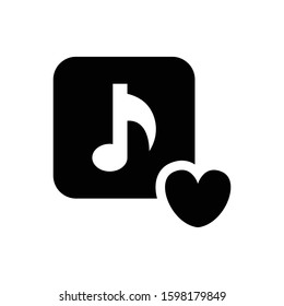 Love songs vector icon. Editable symbol illustration.
