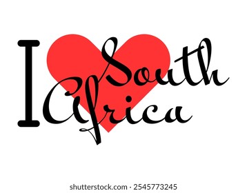 Eu adoro slogan da África do Sul para t-shirt