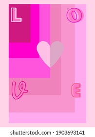 Love space illustration for valentine's day backgrounds, templates, banners, wallpapers, book covers and other purposes