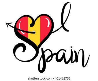 I Love Spain - Vector Graphic