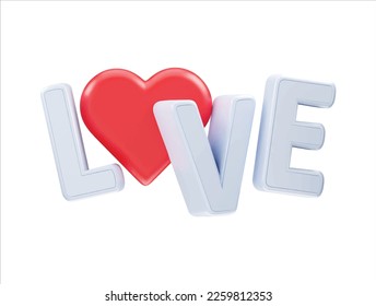 Love specials 3d vector icon illustration	