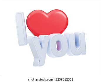 Love specials 3d vector icon illustration	