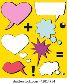 Globos de discurso de amor. Vector.