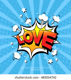 Love. Speech bubble icon