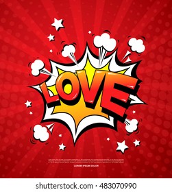 Love. Speech bubble icon