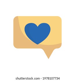 love speech bubble isolated style