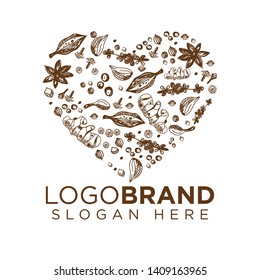 Love Spice Logo vector template