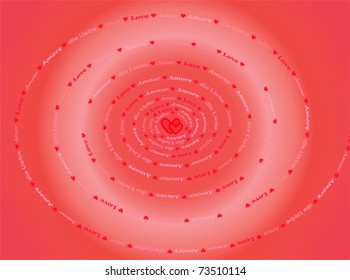 Love spiral vector illustration