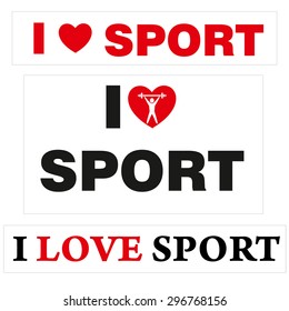 I Love Sport Vector 10 EPS icon