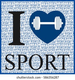 I love sport vector