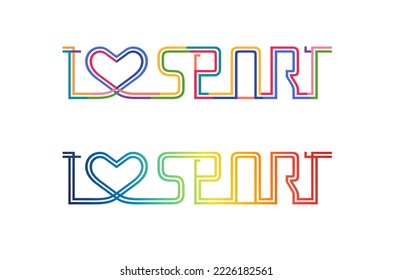 I love sports. Bright stylish lettering in a sporty style. Vector graphics