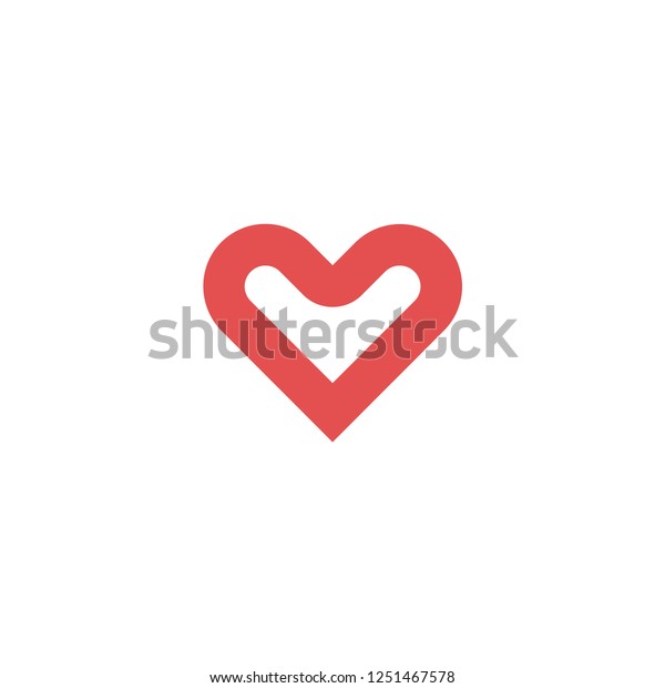 Love Spot Logo Vector Red Heart Stock Vector (Royalty Free) 1251467578