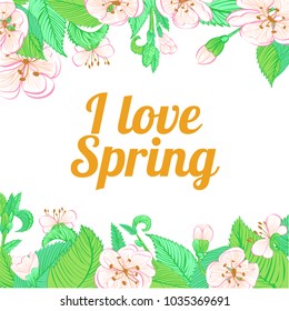 I love spring flower card