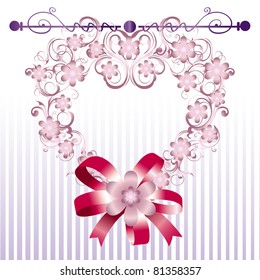 LOVE spring flowers (vector) - illustration
