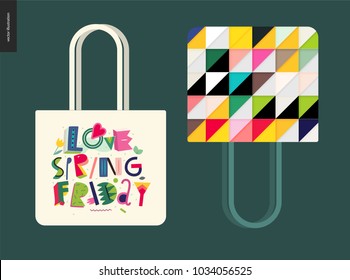 Love Spring Friday - Buchstabenkombination und Verwendung von Totbeutel-Vorlagen zum Beispiel