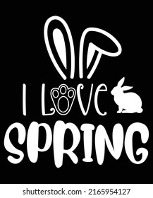 
I LOVE SPRING VECTOR TYPOGRAPHY TSHIRT DESIGN