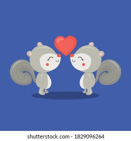 love squirrel design vector illustration