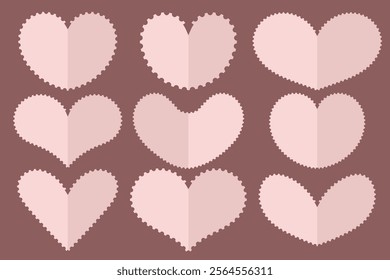 love stamp, jagged love shape