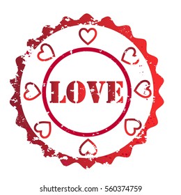 Love stamp vector