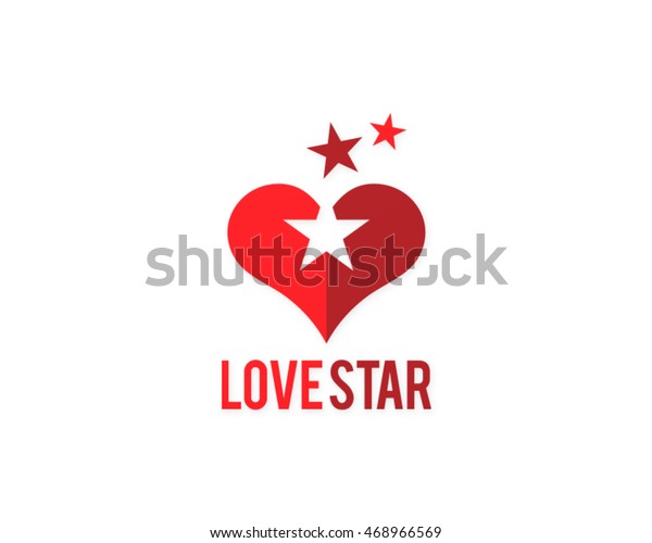 Love Star Logo Stock Vector (Royalty Free) 468966569 | Shutterstock