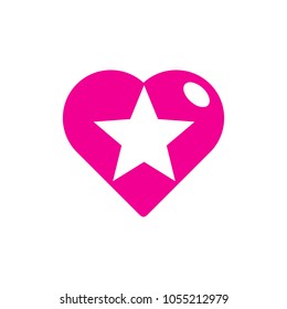 Love Star Logo Icon Design