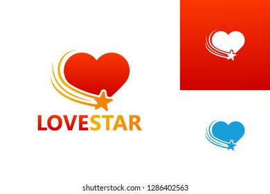 Love Star Logo Template Design Vector, Emblem, Design Concept, Creative Symbol, Icon