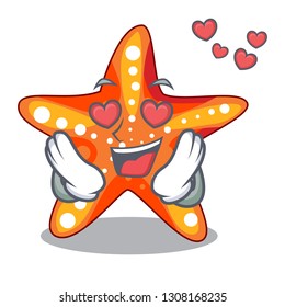 In love starfish isolated with in the cartoons