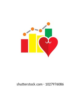 Love Stat Logo Icon Design
