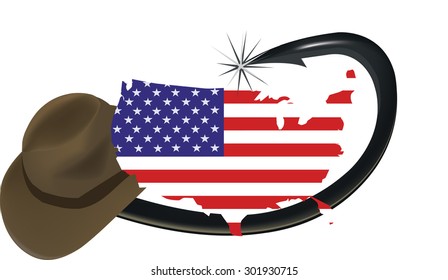 I love with the state and American flag