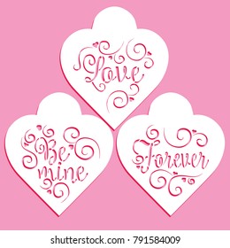 Love stencil cards